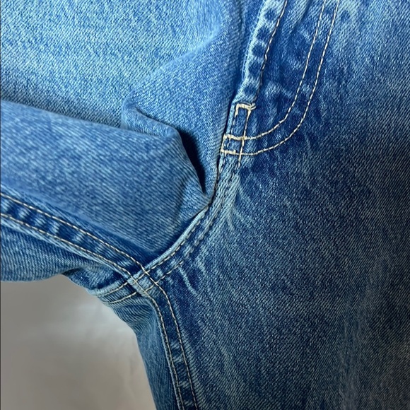 Zara Classic Blue High Waist Straight Leg Jeans Size 10 Denim School Minimalist - Picture 5 of 15